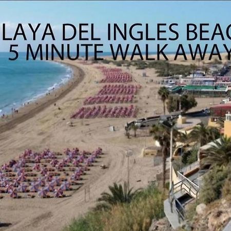 Ocean Front Cozy 2 Bedroom, 3 Beds Spacious- Netflix, Pool, Beach Lift & Fast Wifi Playa del Ingles  Exterior foto